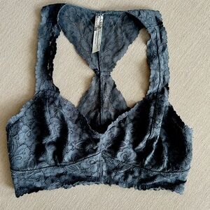 Free People lace racerback bralette- gray